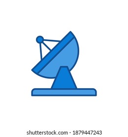 Parabolic Antenna Dish Tower vector concept colored icon or symbol