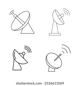 ícone da antena parabólica ilustração design