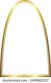 Parabolic Arch rectangular frame architecture window door Gold picture frame luxury golden frame gold border Golden vector framework banner decoration decorative element template isolated abstract art
