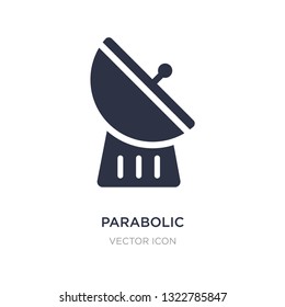 parabolic icon on white background. Simple element illustration from Hardware concept. parabolic sign icon symbol design.