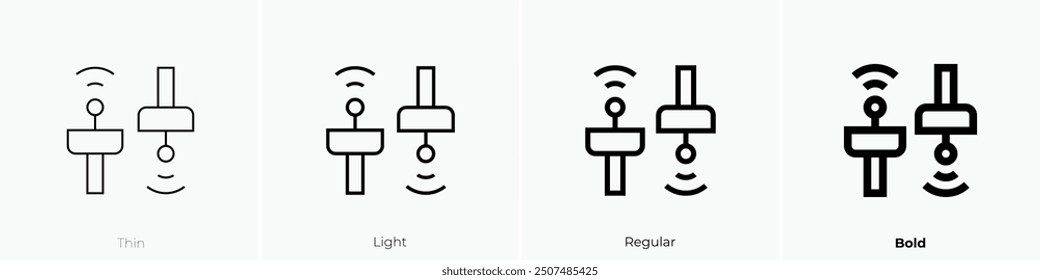 parabolic icon. Thin, Light Regular And Bold style design isolated on white background