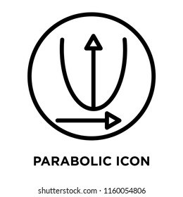 Parabolic icon vector isolated on white background, Parabolic transparent sign , line and outline elements in linear style