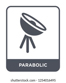parabolic icon vector on white background, parabolic trendy filled icons from Hardware collection, parabolic simple element illustration