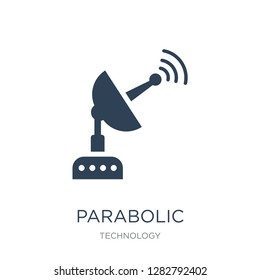 parabolic icon vector on white background, parabolic trendy filled icons from Technology collection, parabolic vector illustration