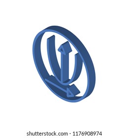 Parabolic isometric left top view 3D icon