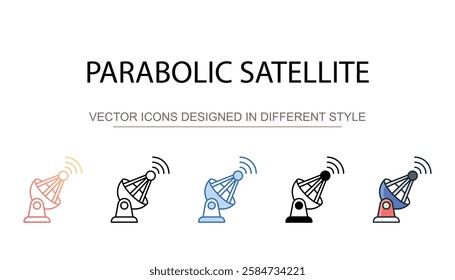 Parabolic Satellite icon design with white background stock illustration