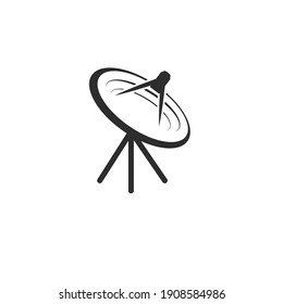 parabolic satellite tv icon vector illustration design template 