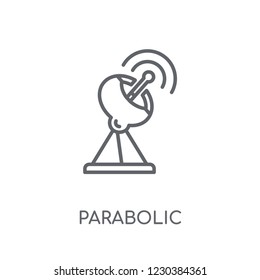 Parabolic Signal linear icon. Modern outline Parabolic Signal logo concept on white background from hardware collection. Suitable for use on web apps, mobile apps and print media.