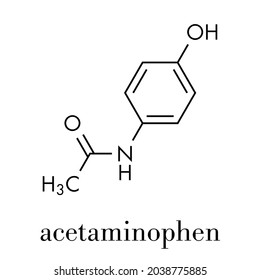 Paracetamol Acetaminophen Analgesic Drug Molecule Used Stock Vector ...