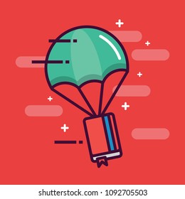Parachute with Book Education Delivery Concept