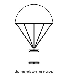 Parachute with cargo   icon .