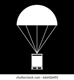 Parachute with cargo   icon .