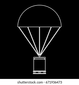 Parachute with cargo   icon .