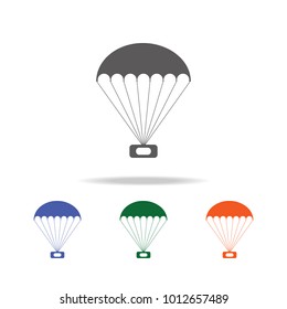 parachute with cargo  icon . Elements of Military multi colored icons. Premium quality graphic design icon. Simple icon for websites, web design, mobile app, info graphics on white background
