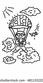 Parachute cartoon