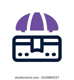 parachute delivery duotone icon. Sleek and modern vector icon for websites, mobile apps, marketing materials, and corporate design. Fully scalable and ready to use.