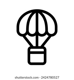 Parachute Delivery Icon Vector Symbol Design Illustration