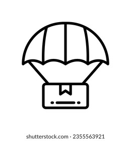 parachute delivery icon for your website, mobile, presentation, and logo design.