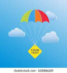 parachute design vector template