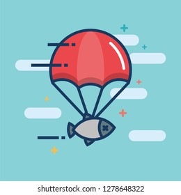 Parachute with Fish Delivery Concept
