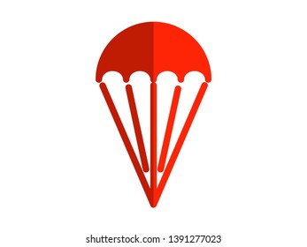 parachute flat icon. Element of parachute flat icon for mobile concept and web apps. Thin parachute flat icon can be used for web and mobile - Vector