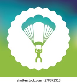 parachute flight  design, vector illustration eps10 graphic 