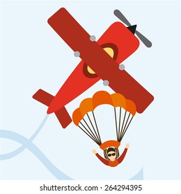 parachute fly design, vector illustration eps10 graphic 