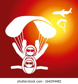 parachute fly design, vector illustration eps10 graphic 