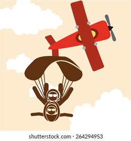 parachute fly design, vector illustration eps10 graphic 