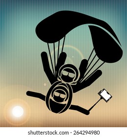 parachute fly design, vector illustration eps10 graphic 