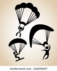 parachute fly design, vector illustration eps10 graphic 