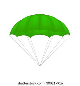 Parachute in green design 