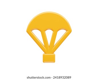  Parachute icon 3d illustration 3d rendering element