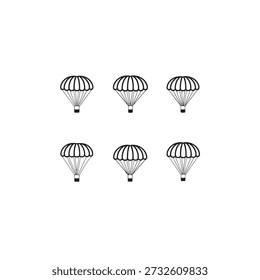 Parachute icon art creative flying illustration