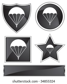 parachute icon black
