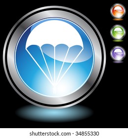 cromo de icono de paracaídas