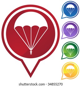 Parachute Icon Circle