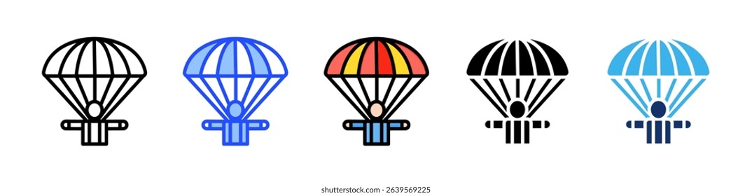 Parachute Icon Collection With Multiple Styles