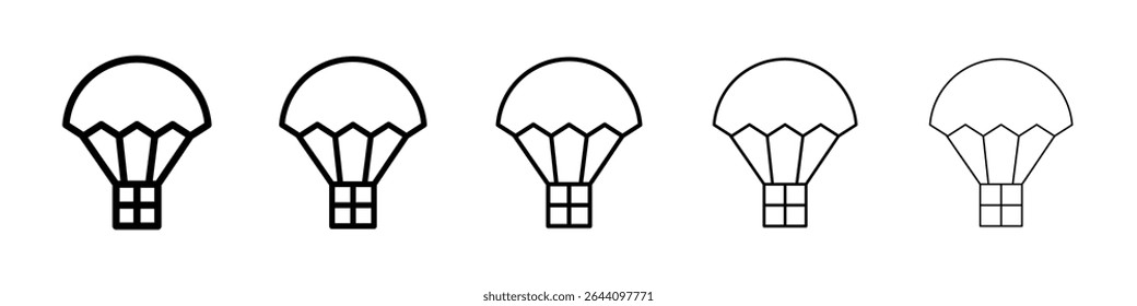 Parachute icon concept. graphic design, logo, Web, UI.