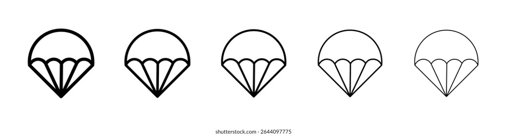 Parachute icon concept. graphic design, logo, Web, UI.