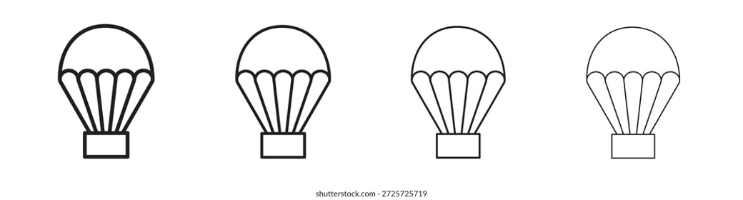 Parachute icon concept. Thin line symbol. Simple outline style vector