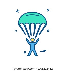 parachute icon design vector