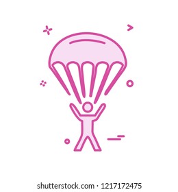 parachute icon design vector