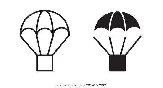 Parachute icon editable symbol EPS10..