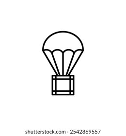 Parachute icon. filled and line stroke icons