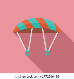 Parachute icon. Flat illustration of parachute vector icon for web design