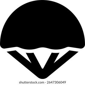 parachute icon glyph style design