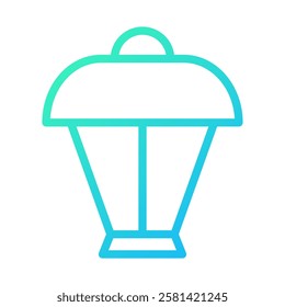 Parachute Icon Gradient Outline Style Design