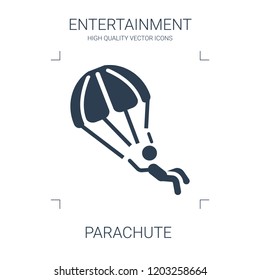 parachute icon. high quality filled parachute icon on white background. from entertainment collection flat trendy vector parachute symbol. use for web and mobile