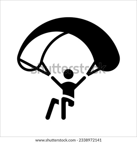 parachute icon. high quality line parachute icon, vector illustration on white background